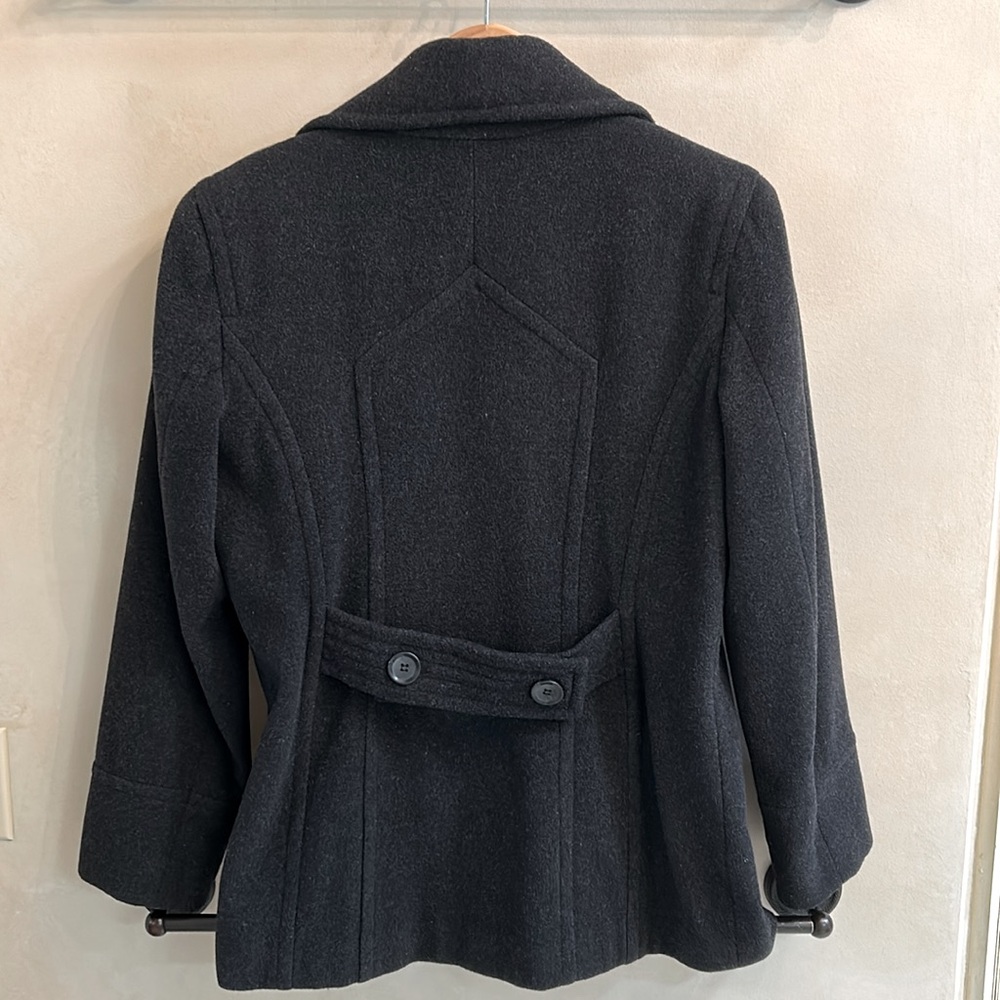 Women’s Charcoal Pea Coat - Picture 2 of 2